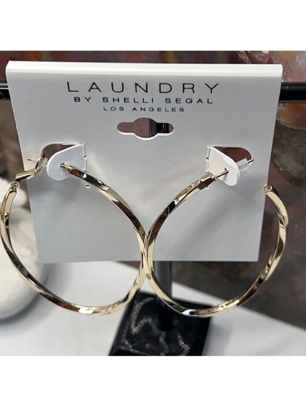 Gold Hoop Earrings Laundry by Shelli Segal $16ea / 3 for $25 - Picture 6 of 8